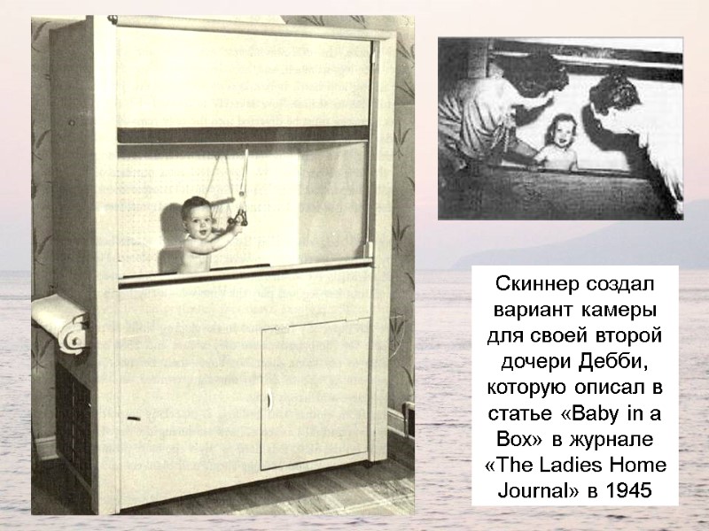 Скиннер создал вариант камеры для своей второй дочери Дебби, которую описал в статье «Baby